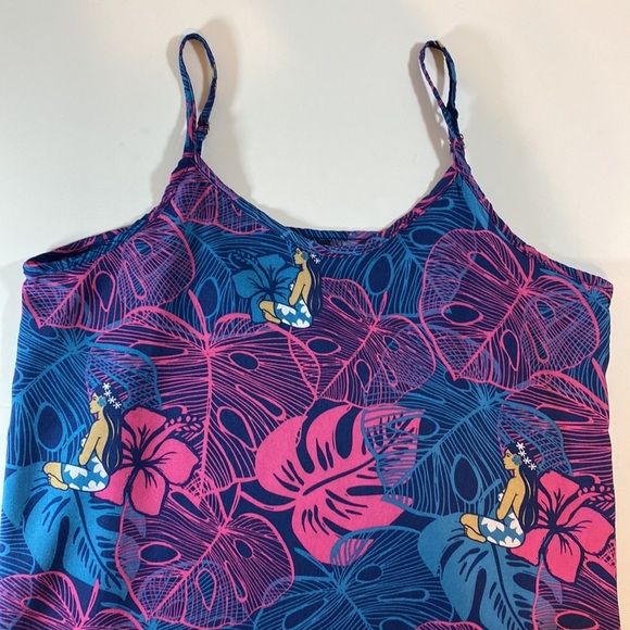Hinano Island Print‎ Lightweight Tank Hawaiian Beachy Size S - Picture 4 of 10